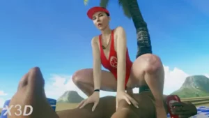 Black Widow rides dick as Lifeguard