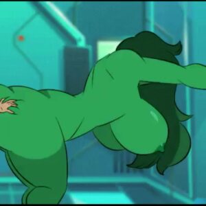 She-hulk lab test bouncing tits