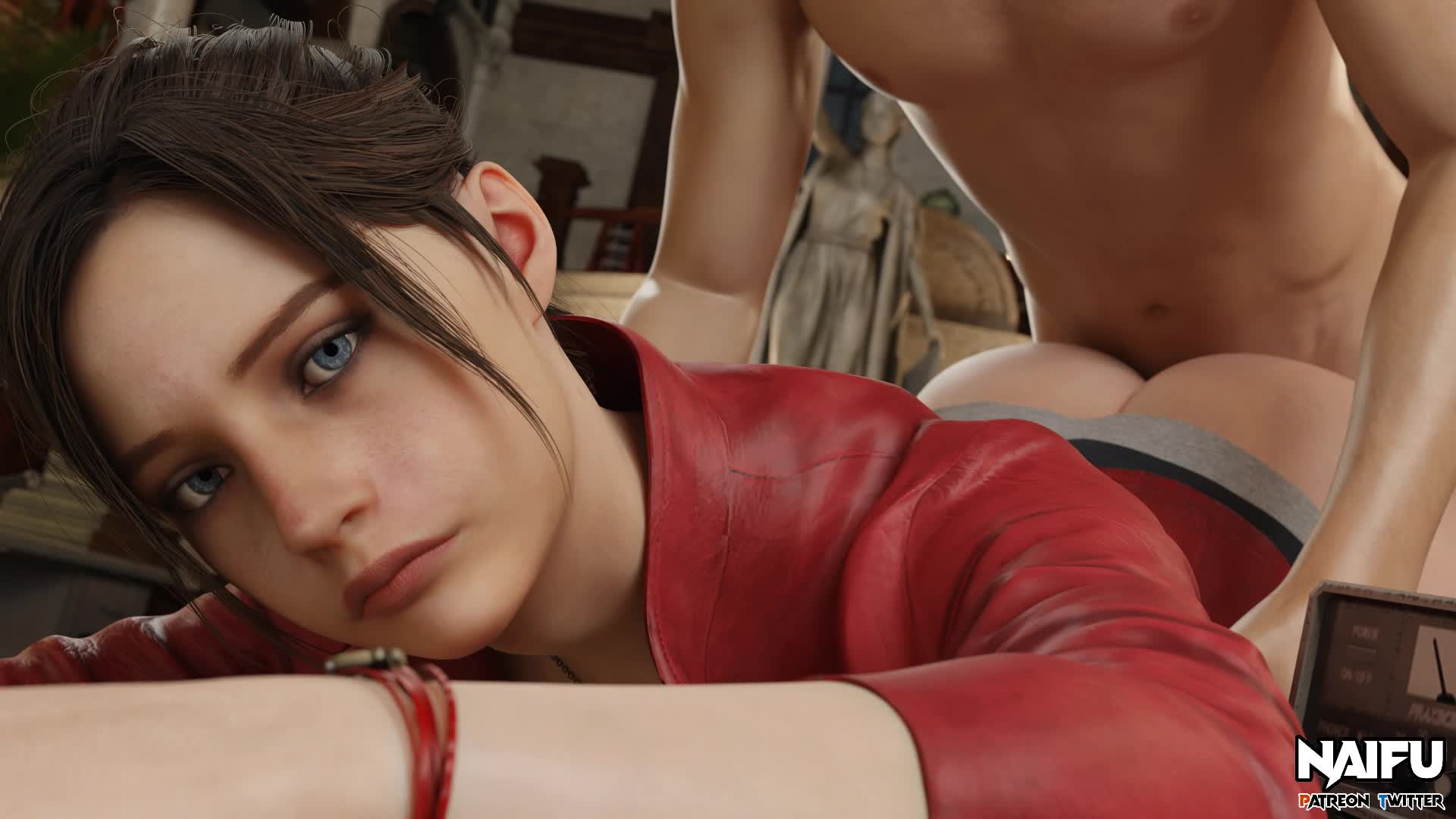 claire redfield doesnt like it very much from behind